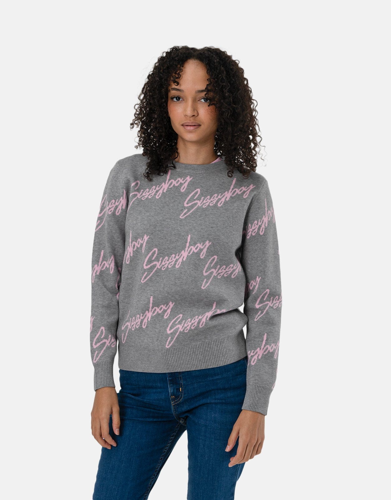 Sissy Boy Diagonal Branded Art Knitwear