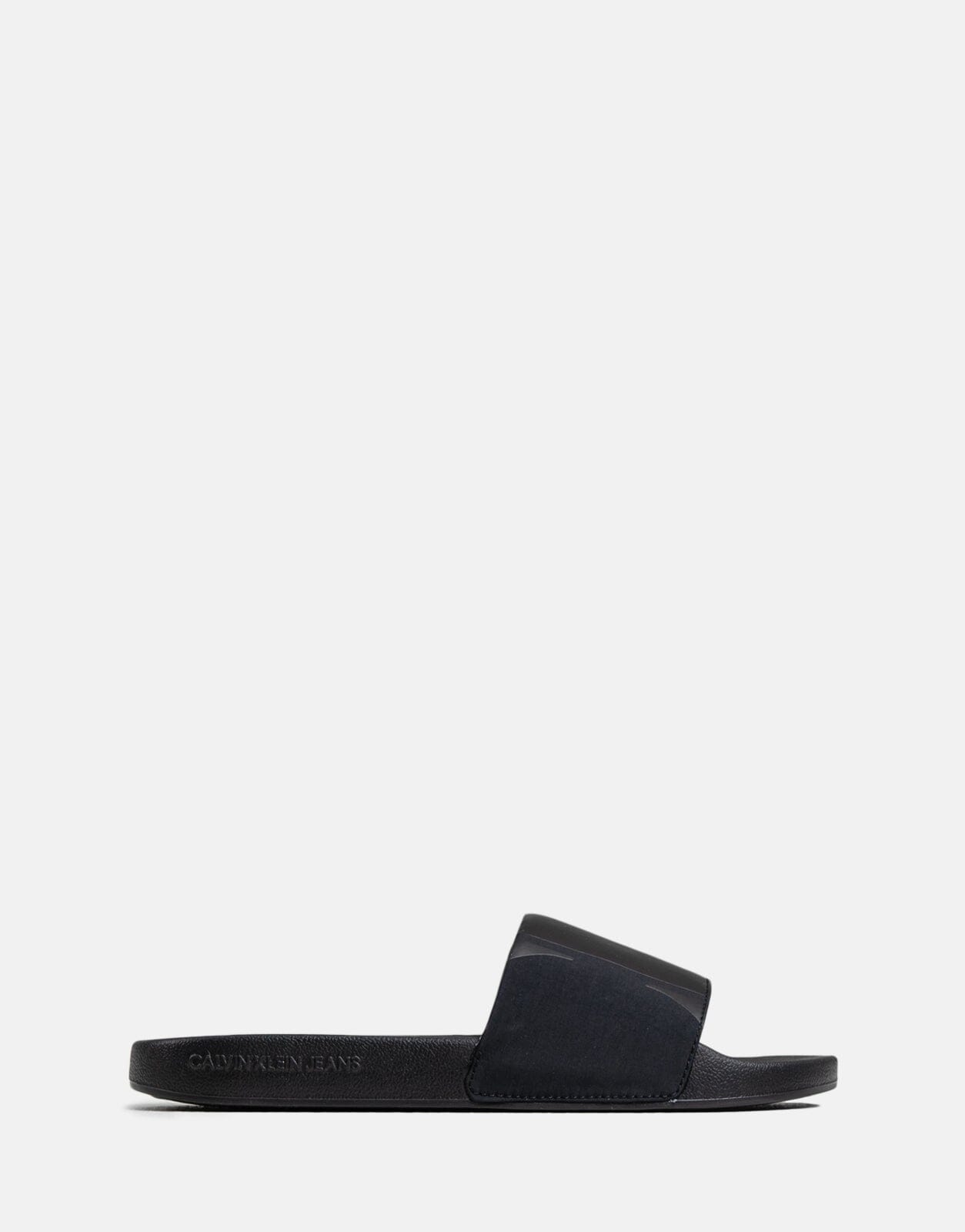 Calvin klein black slides hot sale