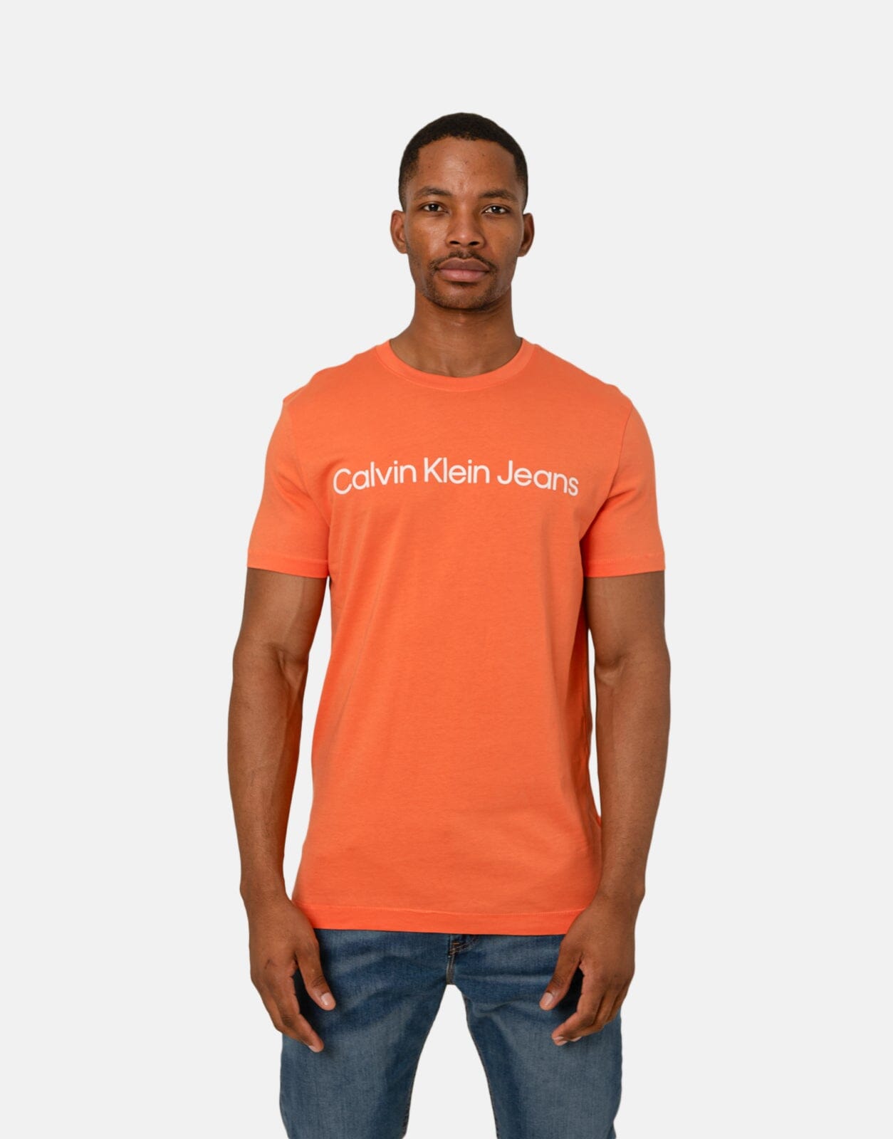 Orange calvin 2025 klein shirt