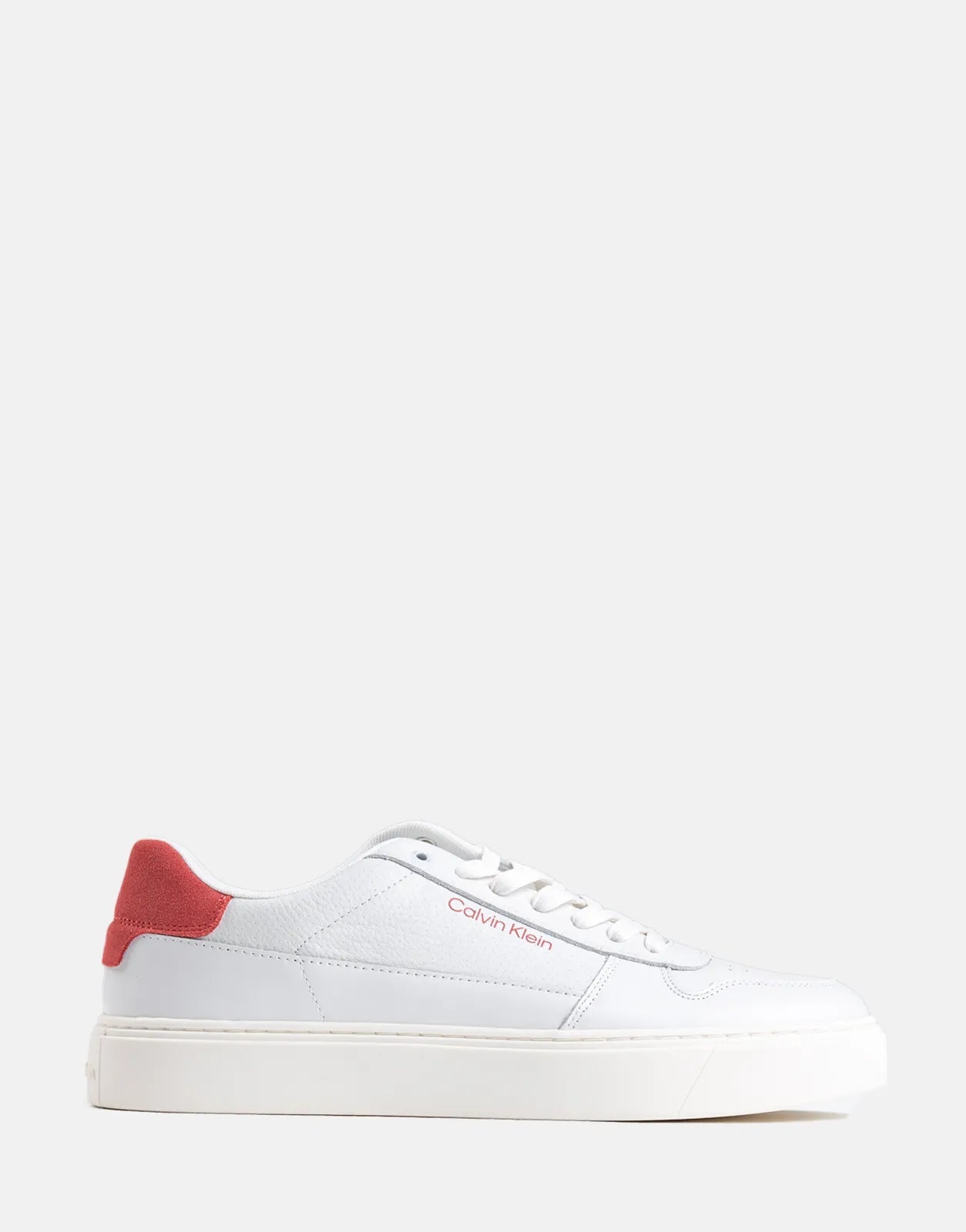 Calvin Klein Low Top Lace Up White Sneakers