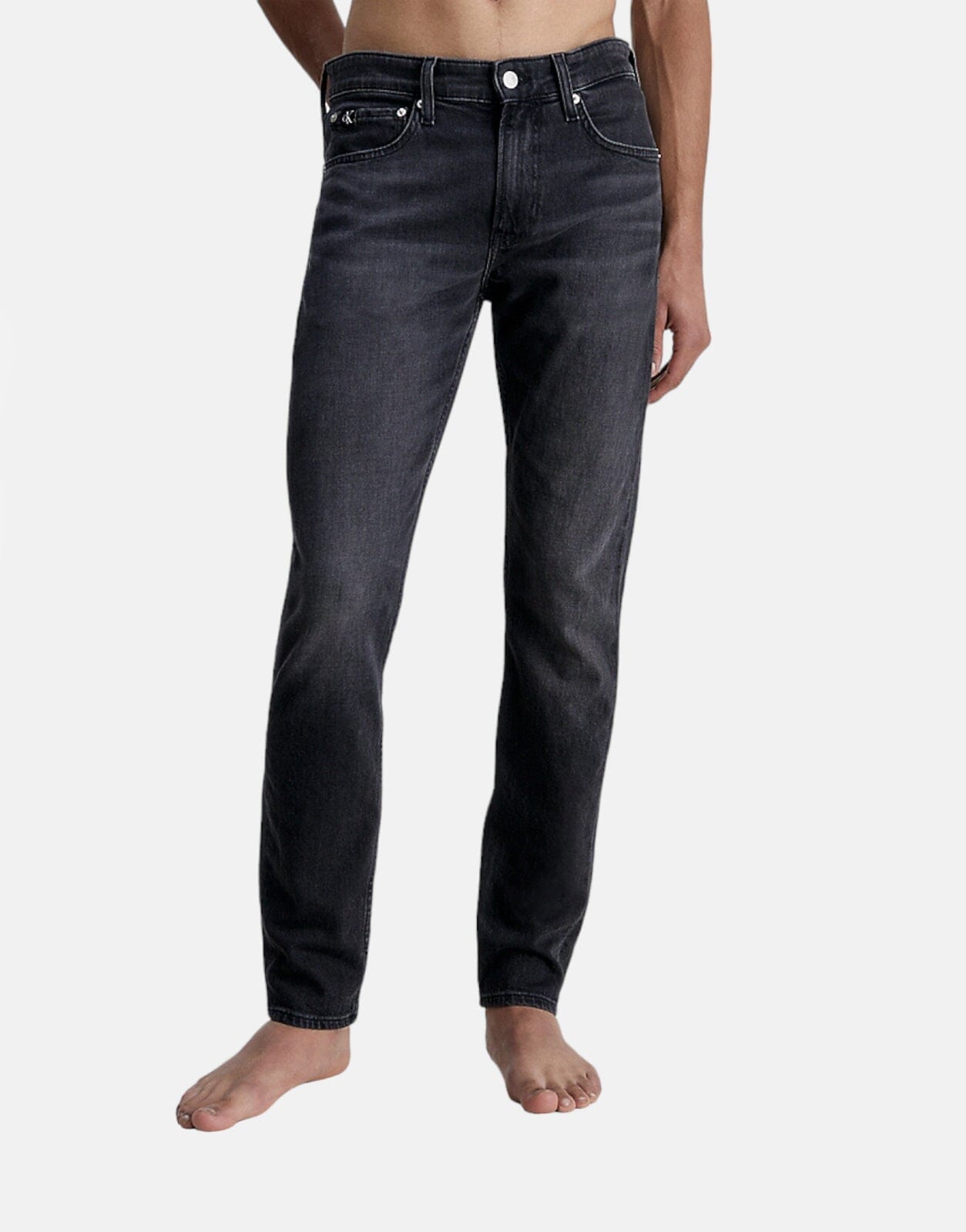 Calvin klein slim straight jeans black on sale