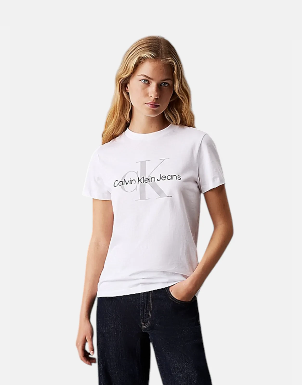 Calvin Klein Monologo Crewneck White T-Shirt - Subwear