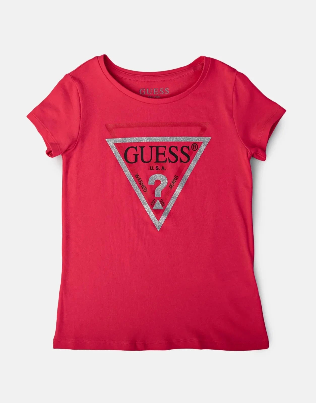 Guess Kids Triangle Pink T-Shirt - Subwear