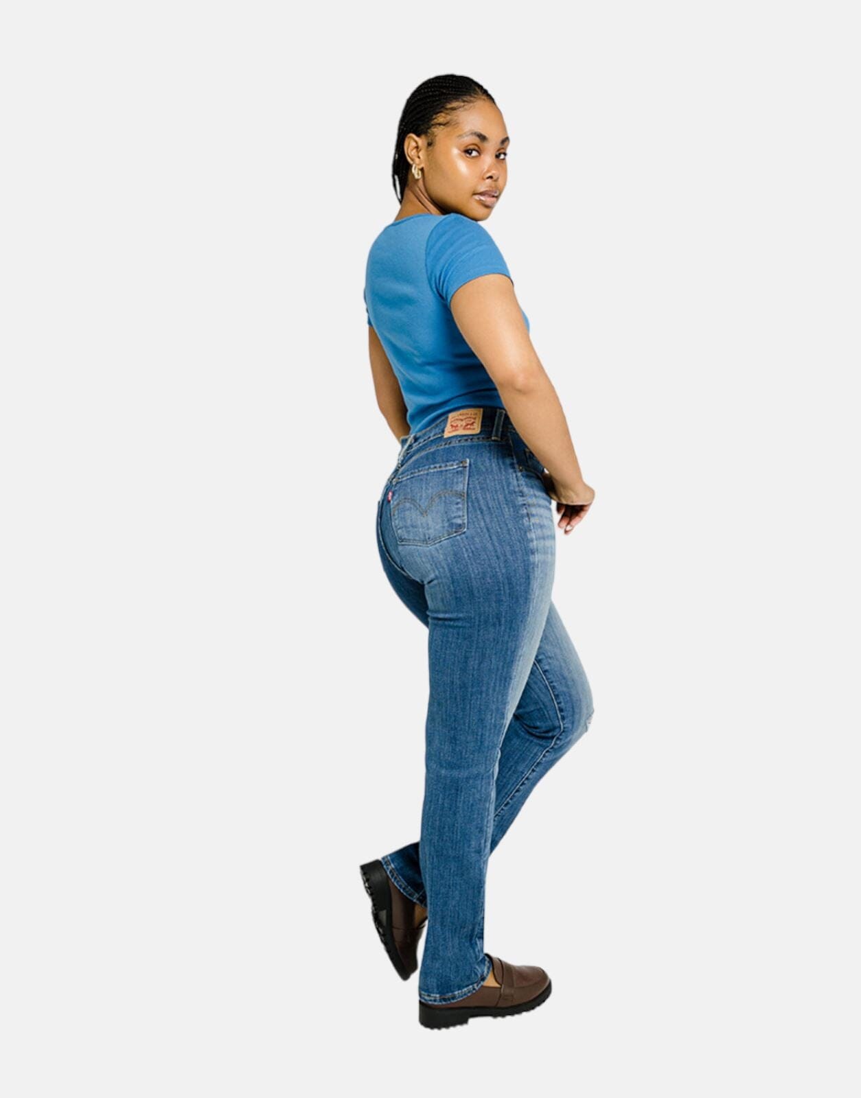 Levi's curvy best sale straight jeans