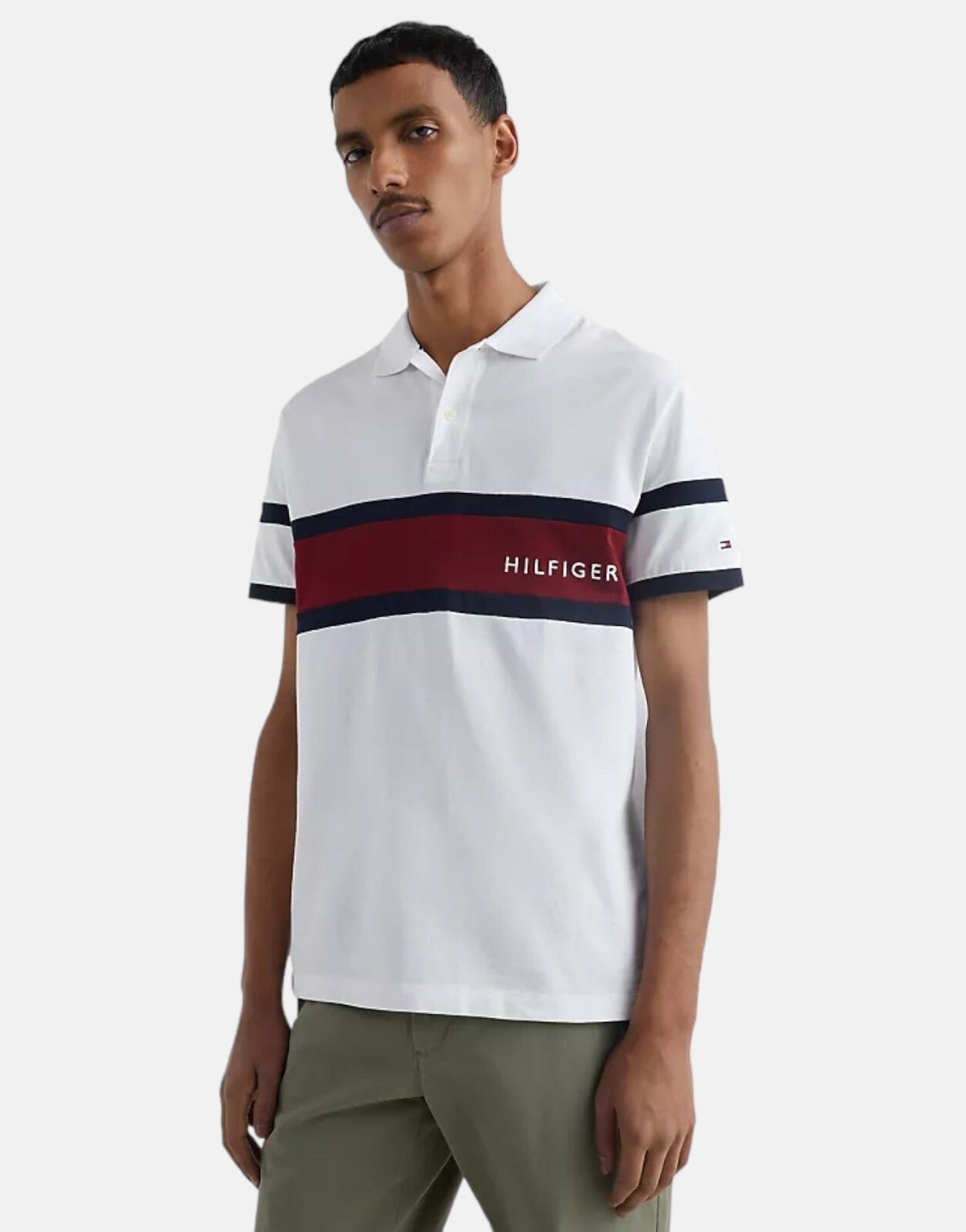 Flag Hilfiger Fit Colorblock Polo Regular Tommy Shirt
