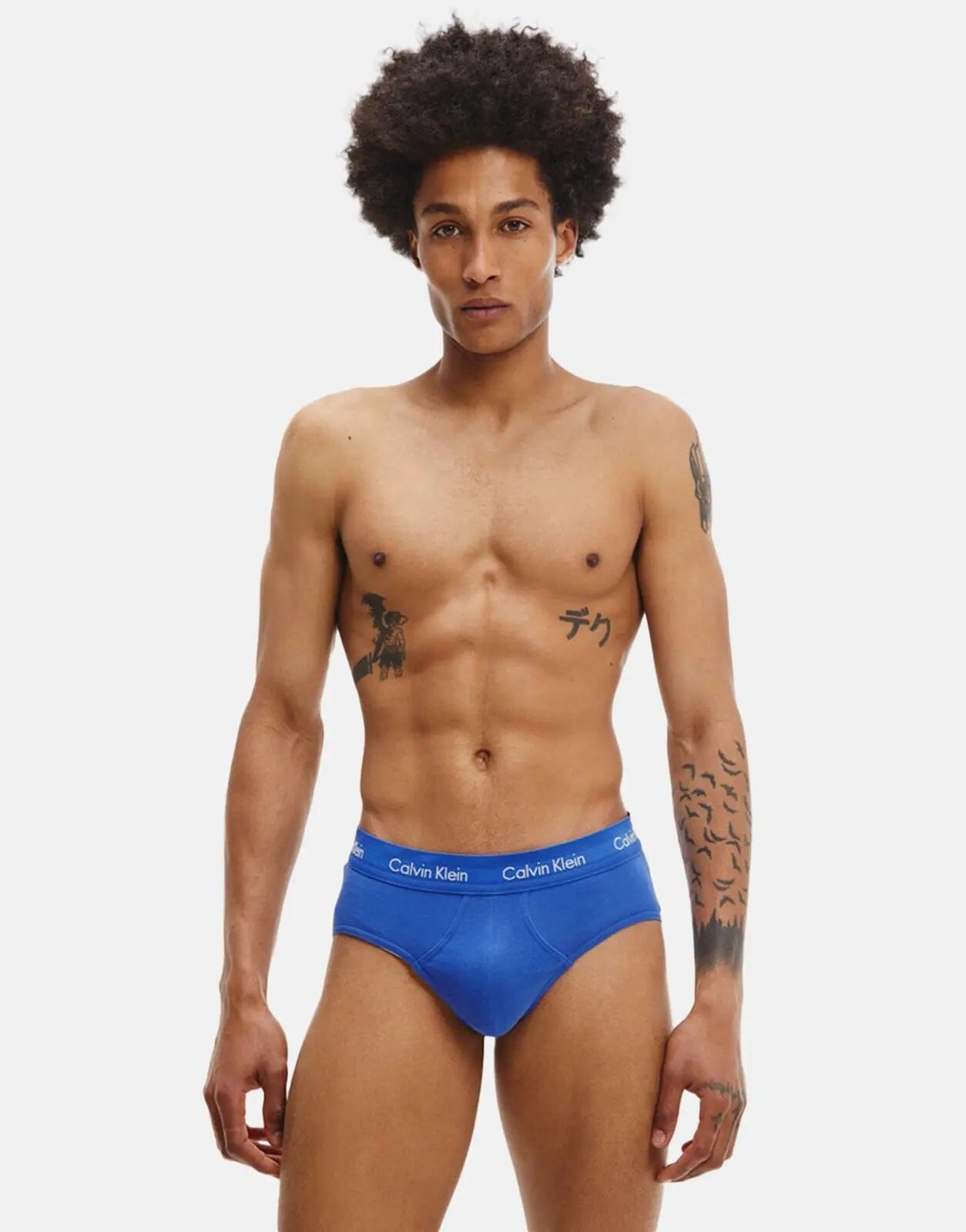 Calvin Klein Hip Brief 3 Pack Underwear Blue - Subwear