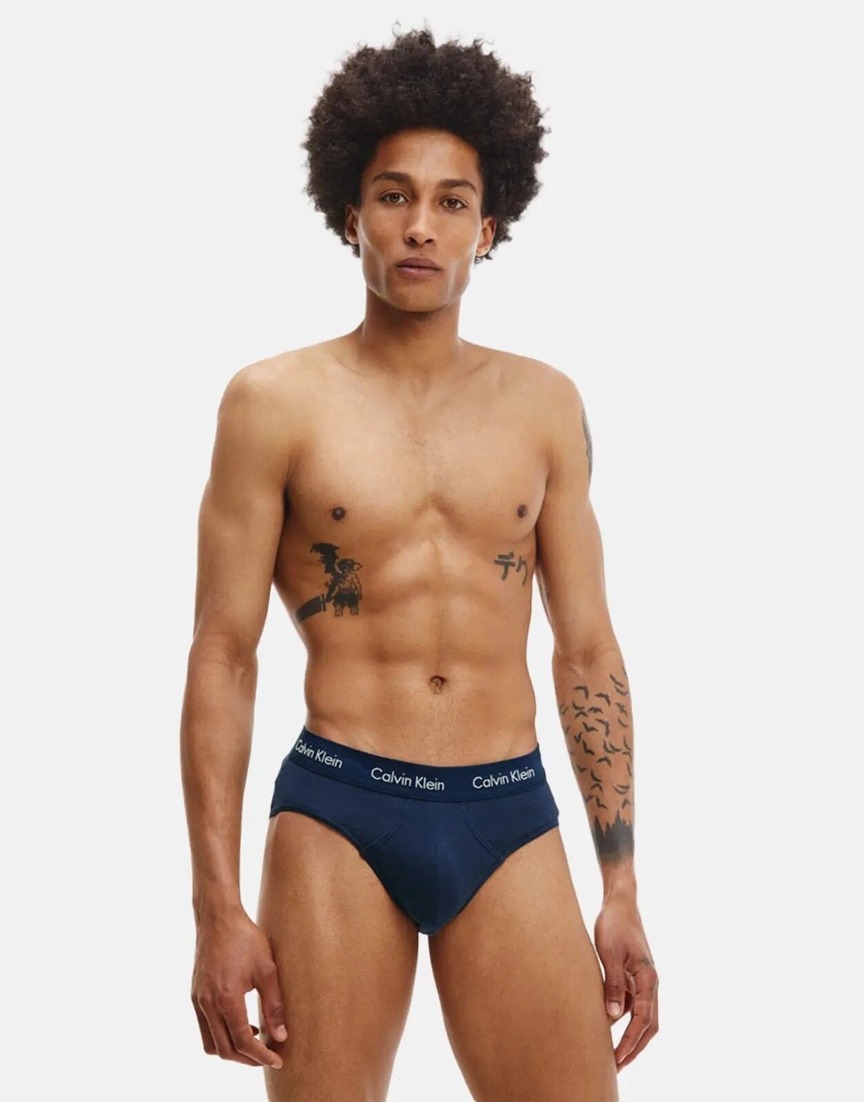 Calvin Klein Hip Brief 3 Pack Underwear Blue - Subwear