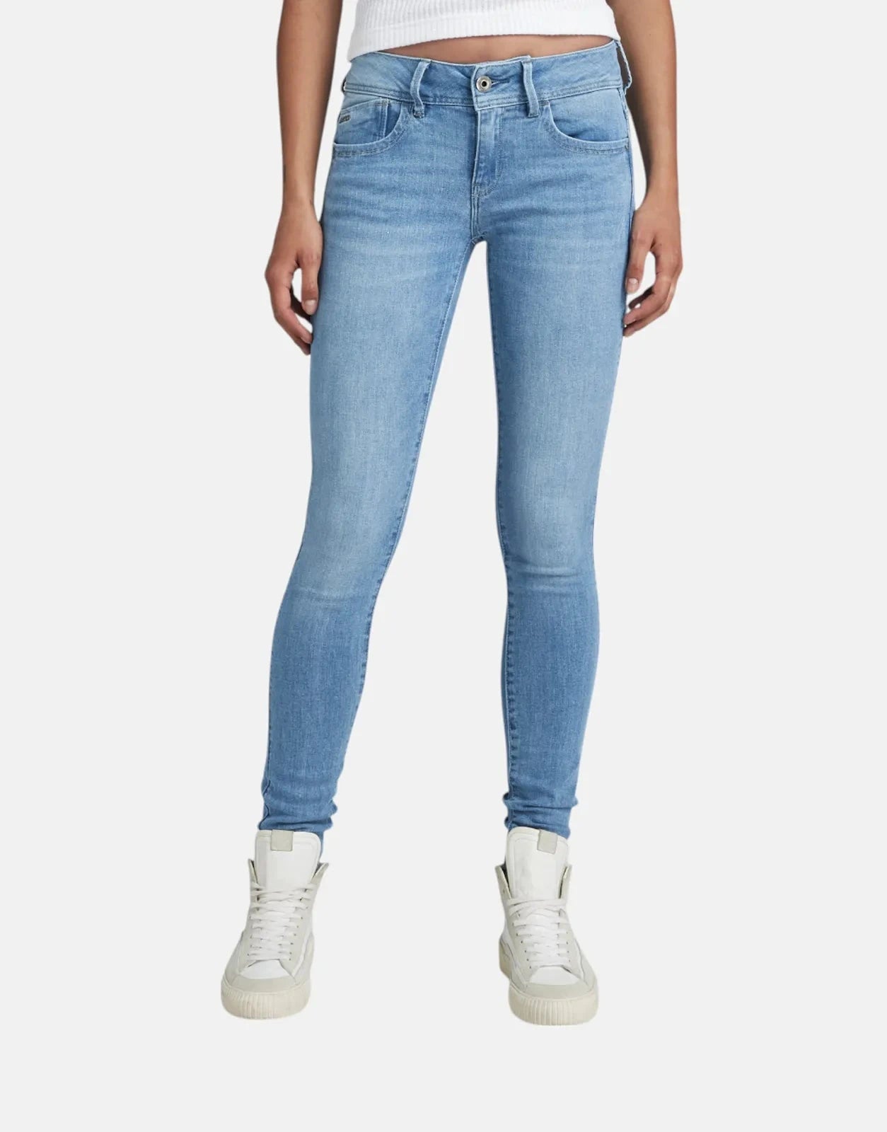 G-Star RAW Lynn Mid LT Aged Skinny Blue Jeans - Subwear