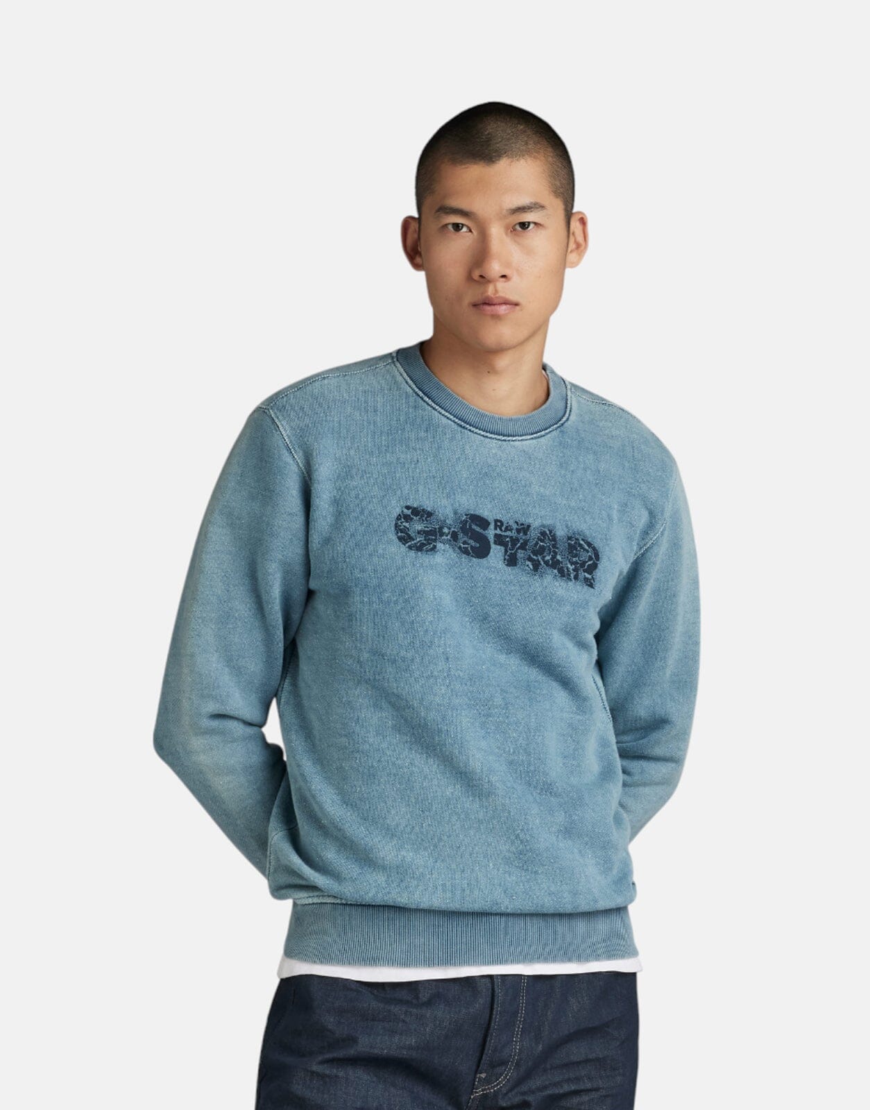 G-Star RAW Distressed Logo Sweatshirt - Subwear