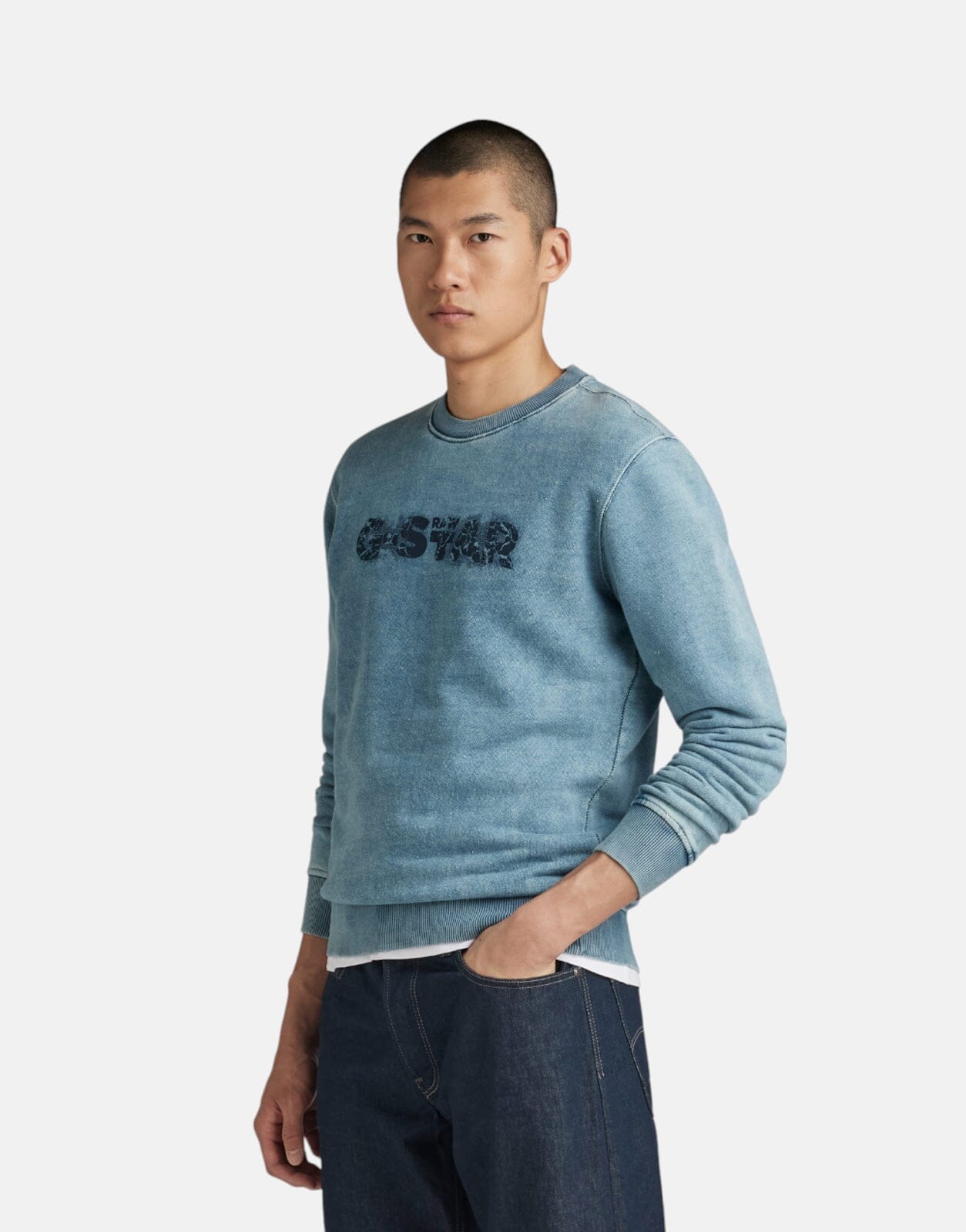 G-Star RAW Distressed Logo Sweatshirt - Subwear