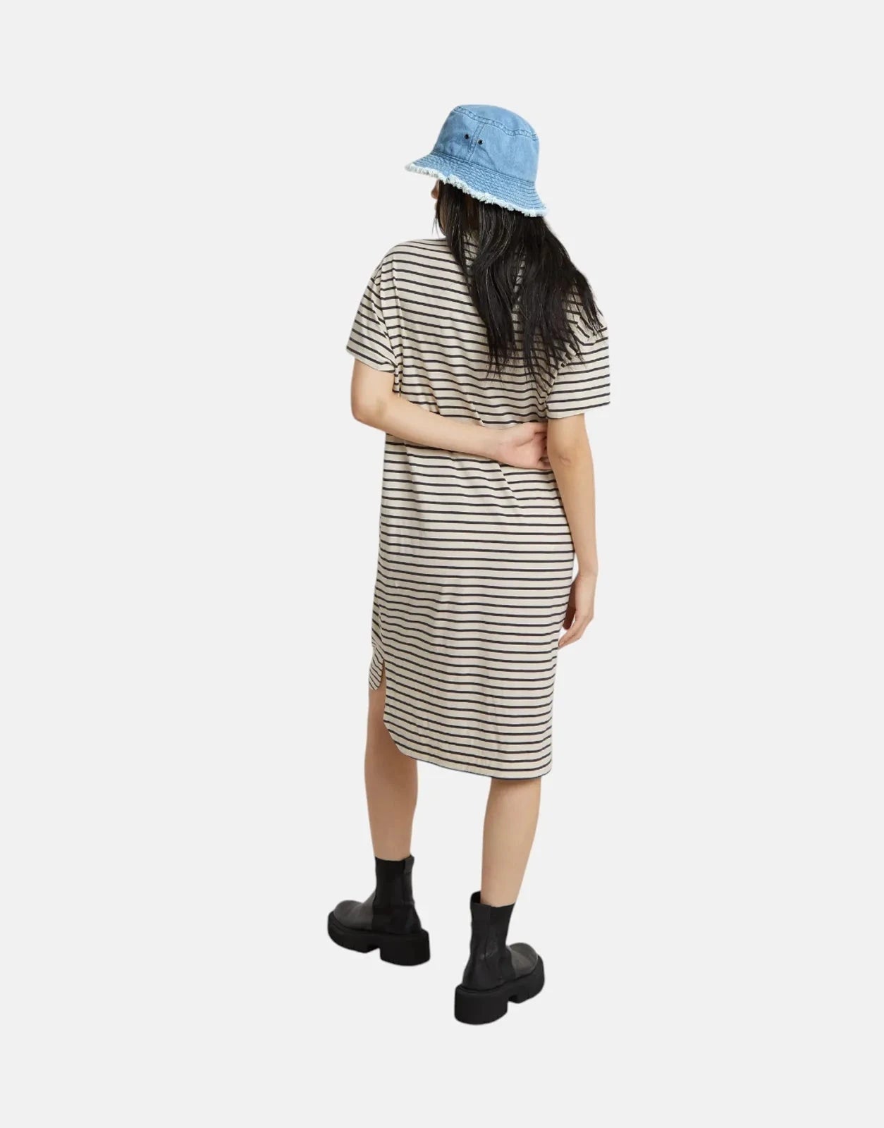 G-Star RAW Striped Loose White/Petrol Dress - Subwear