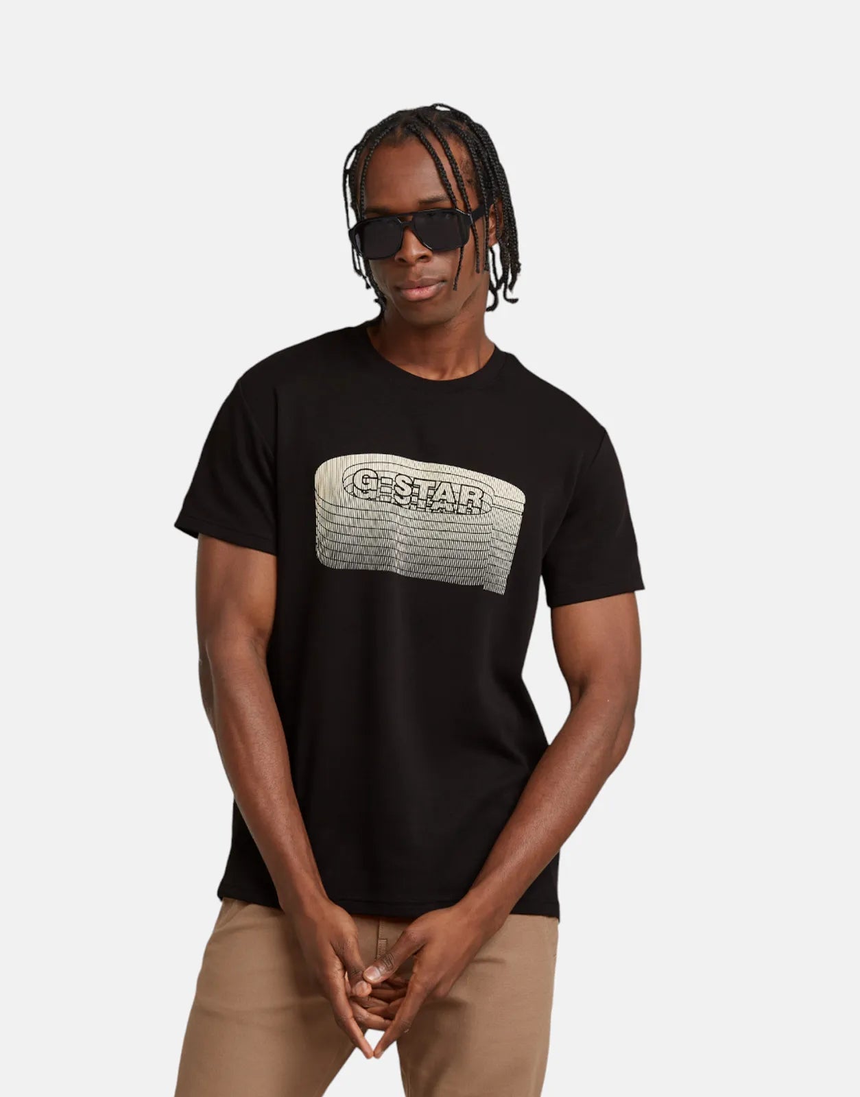 G-Star RAW Stacked Old Skool Logo Black T-Shirt - Subwear