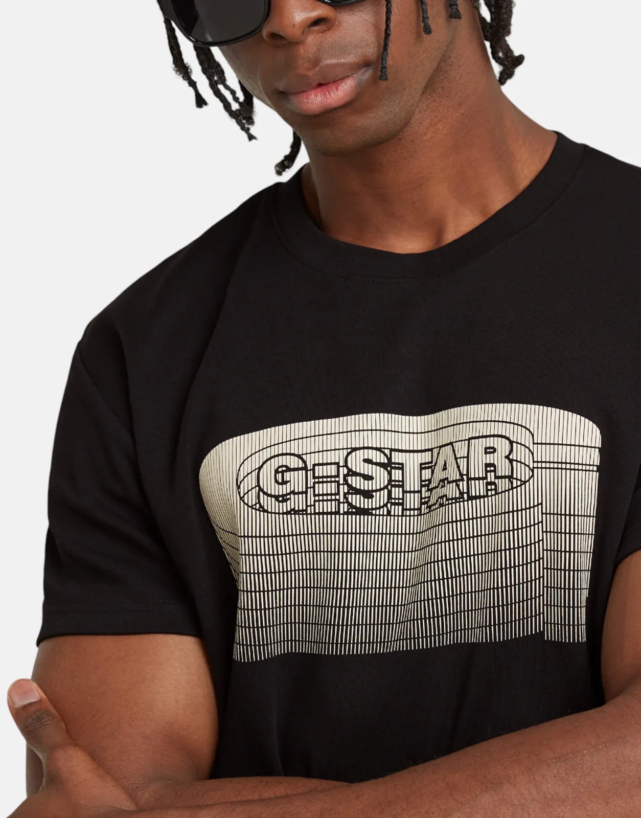 G-Star RAW Stacked Old Skool Logo Black T-Shirt - Subwear