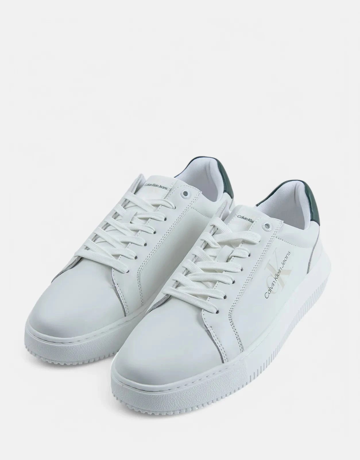 Calvin Klein Chunky Cupsole Mono White Sneakers - Subwear