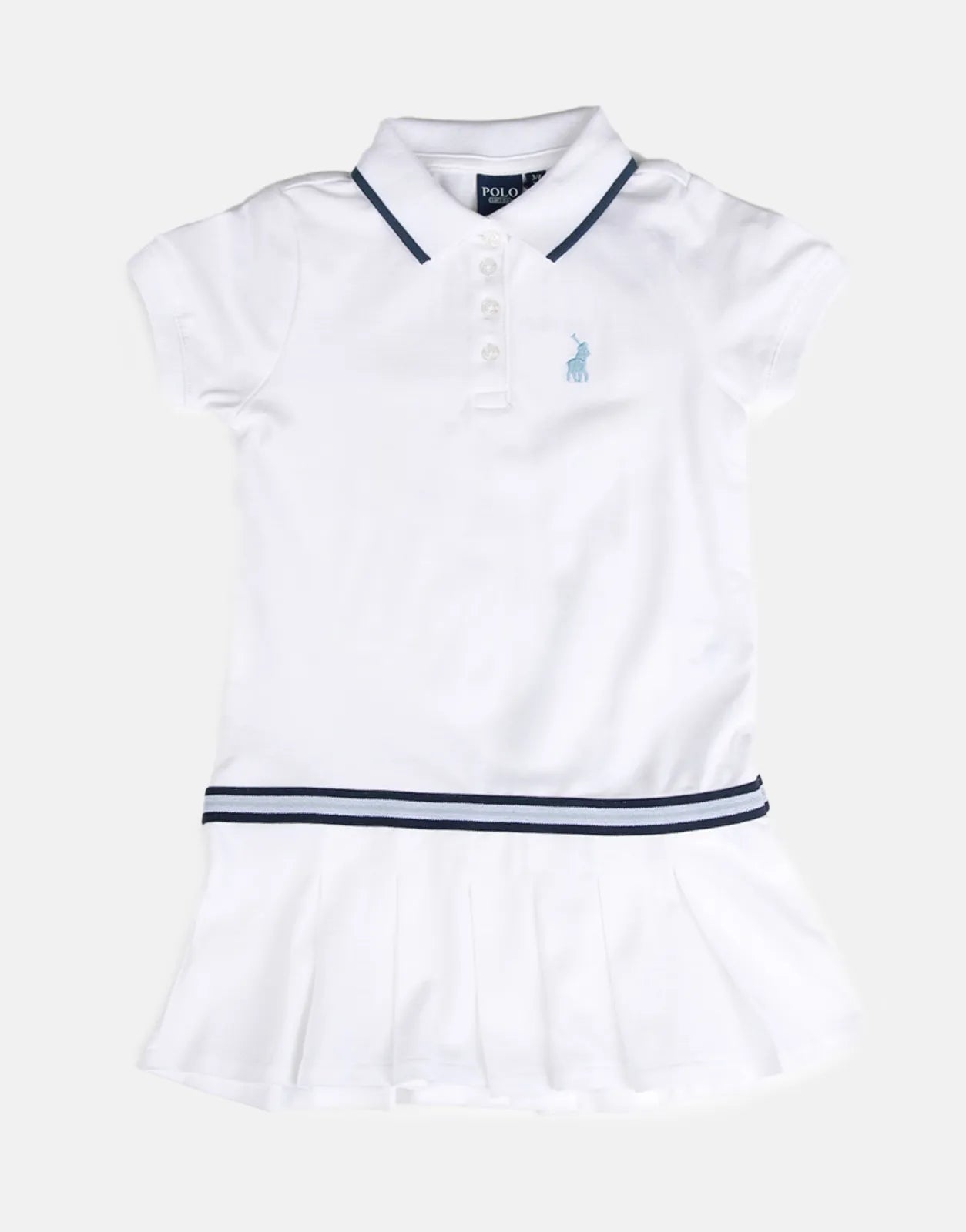 Polo Girls Cally Pleated White Skirt Kids Dress - Subwear