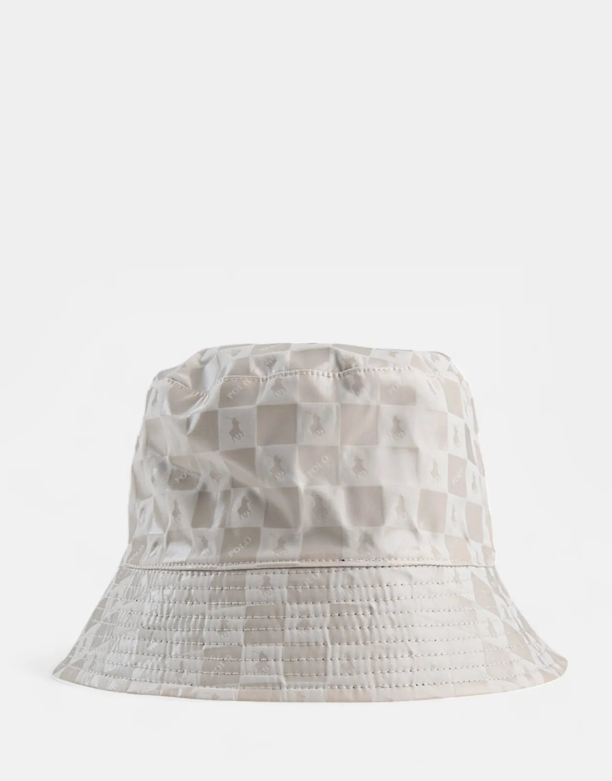 Polo Block Monogram Reversible Bucket Hat Blk/Wht - Subwear