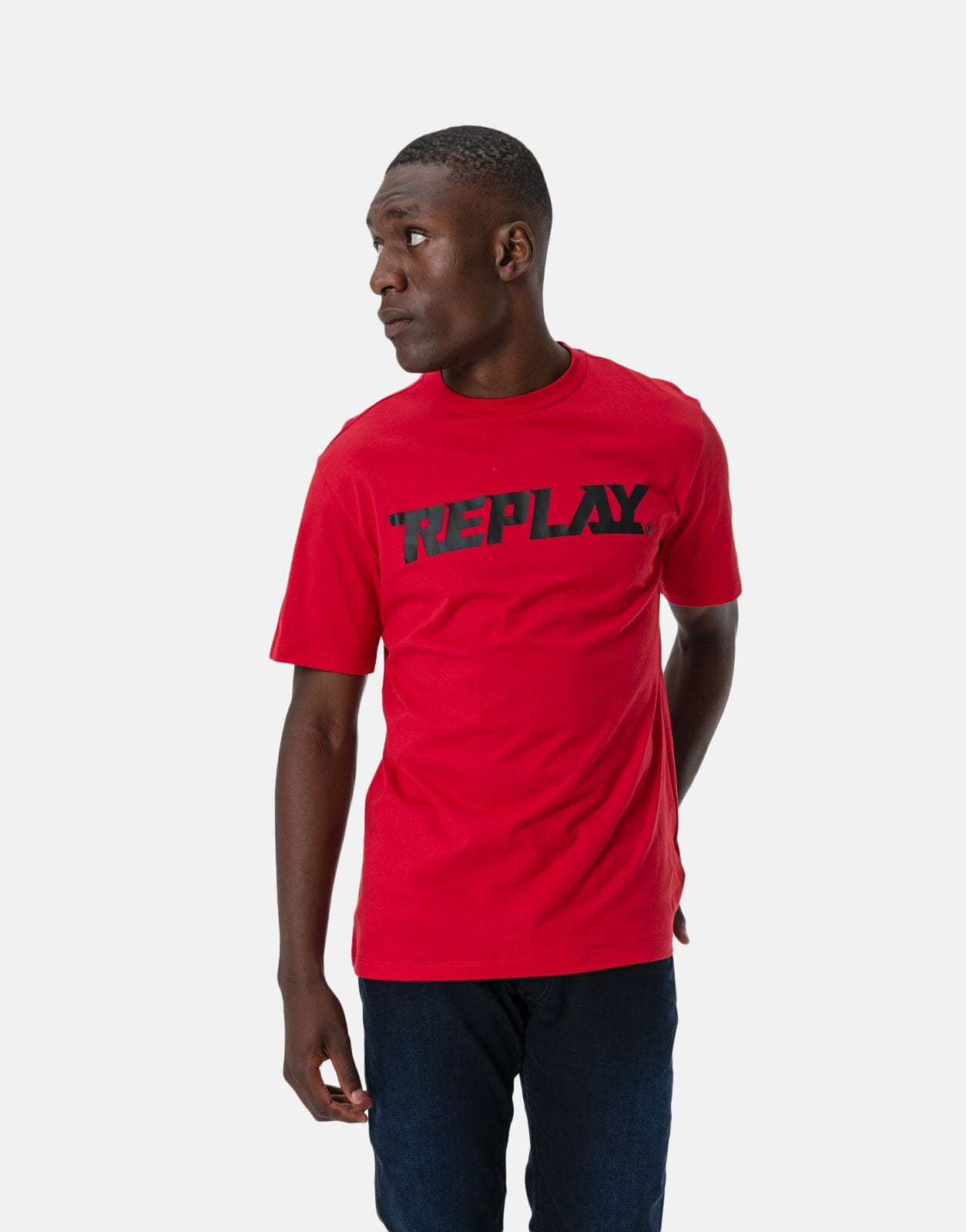 Replay Large Logo Red T-Shirt | Subwear