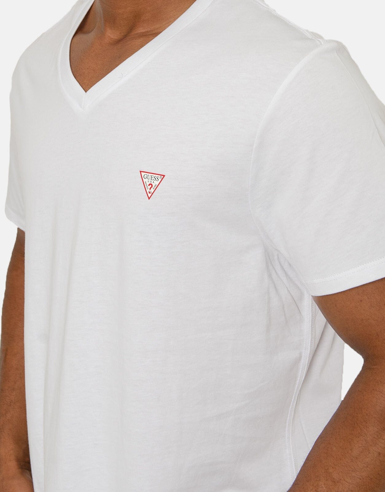 Guess V-Neck Core T-Shirt White - Subwear