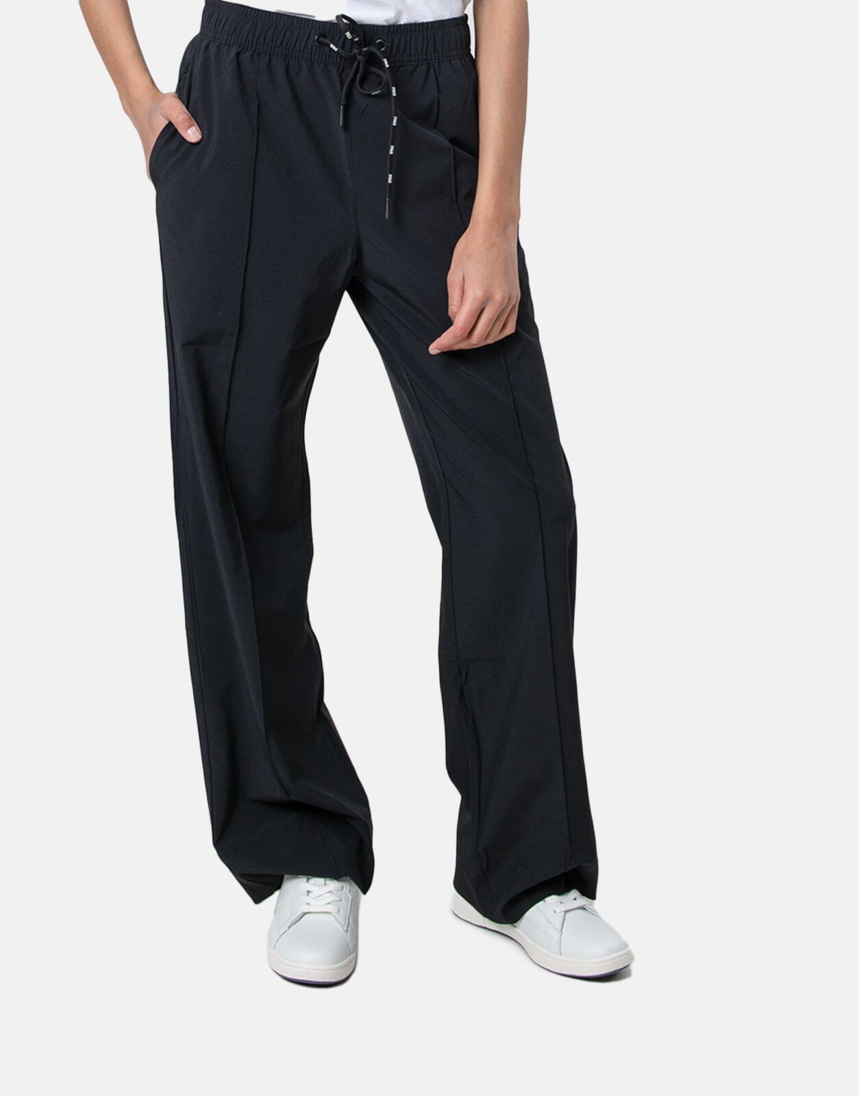 Polo Amara Wide Leg Trackpants Blk - Subwear