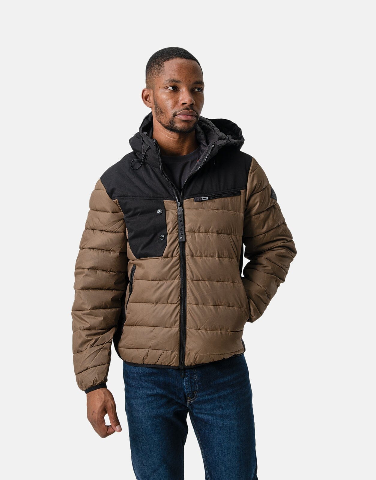 Replay Two Tone Mid-Weight Puffer Jacket - Subwear