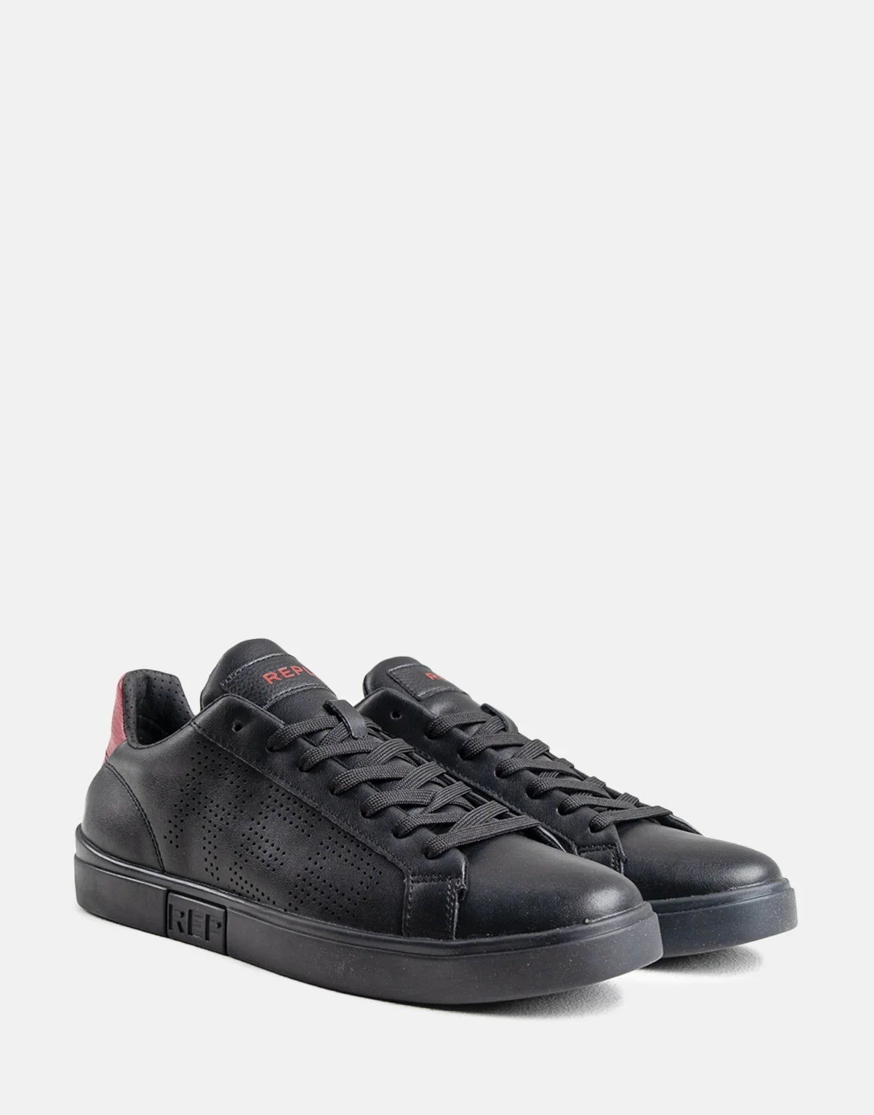 Replay Poly Studio Black/Red Sneakers