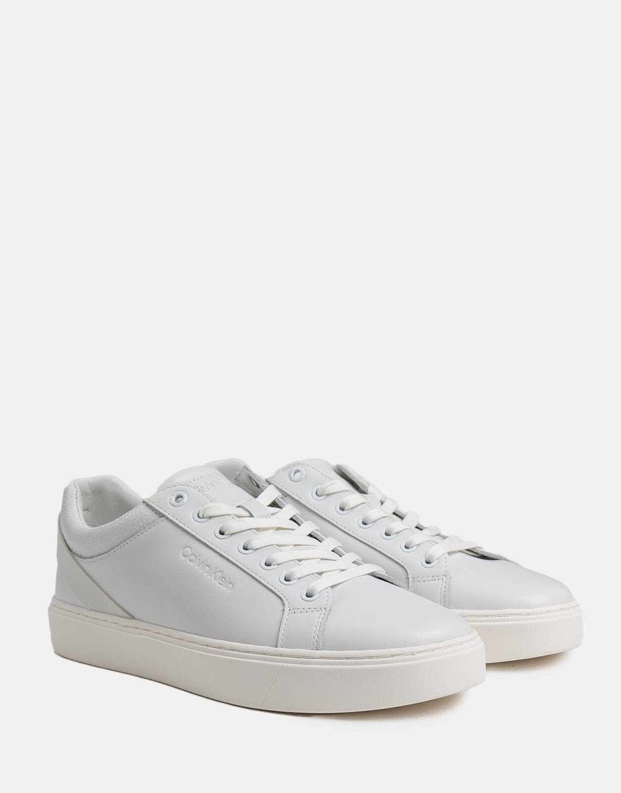 Calvin Klein Archive Stripe Low Top White Sneakers - Subwear