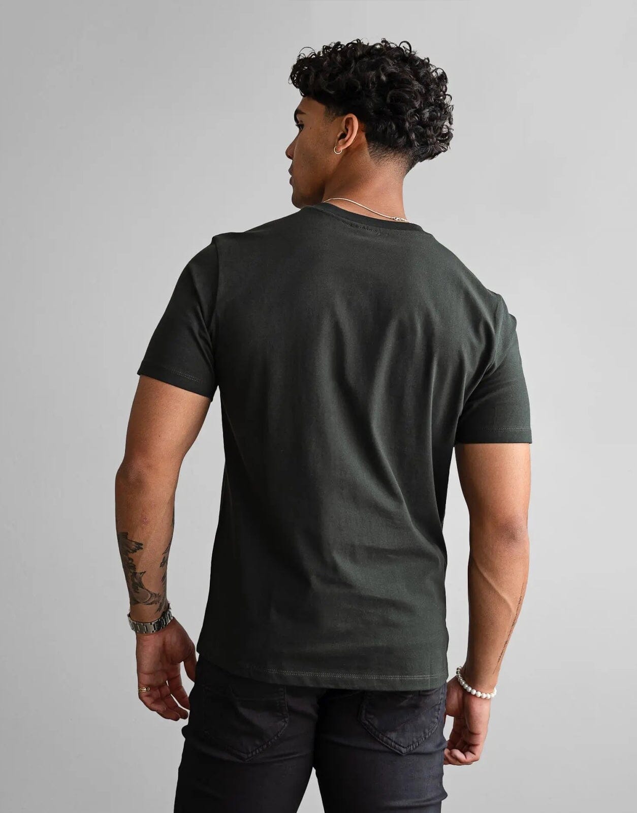 Fade Icon V-Neck Green T-Shirt - Subwear