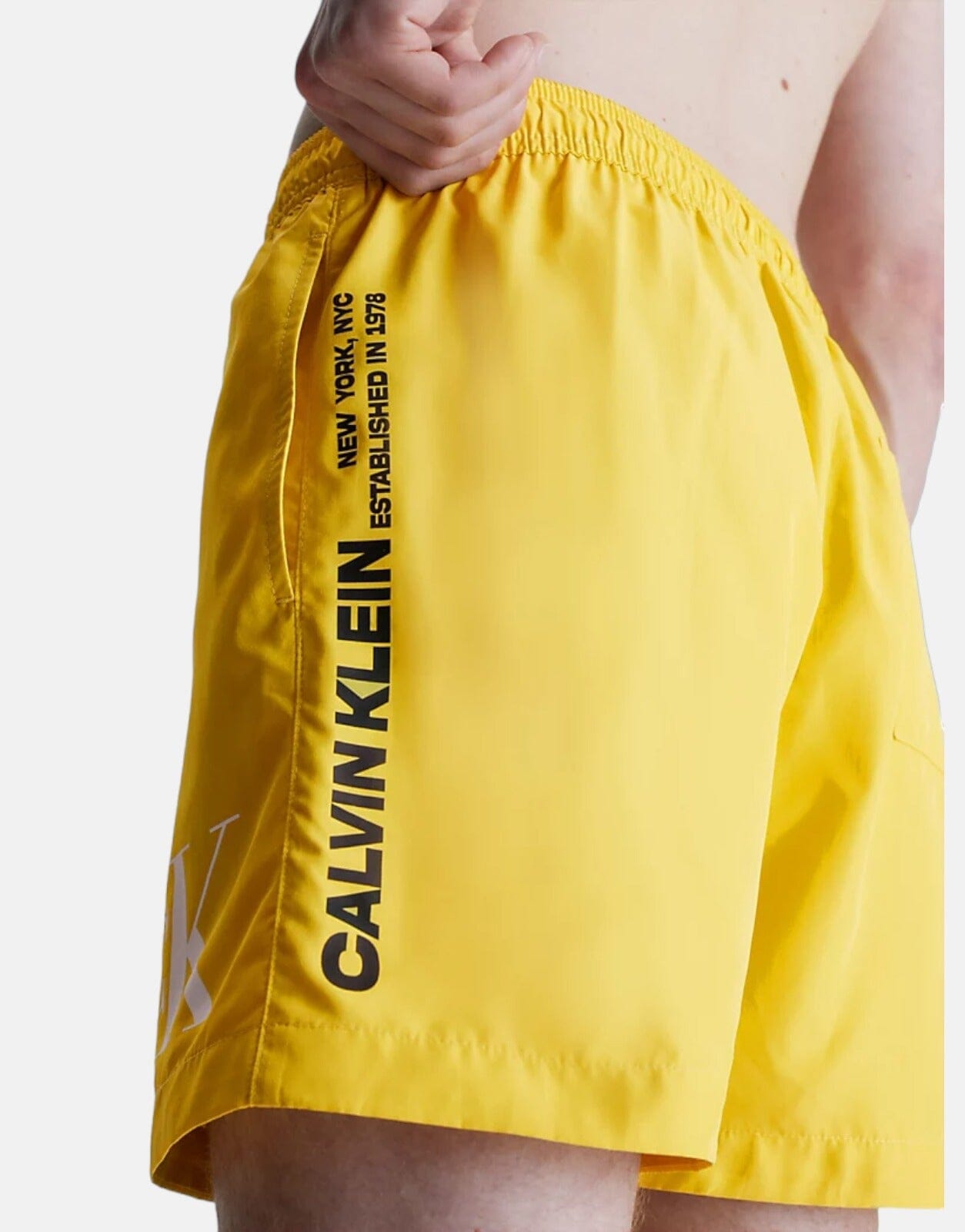 Calvin klein yellow sales swim shorts