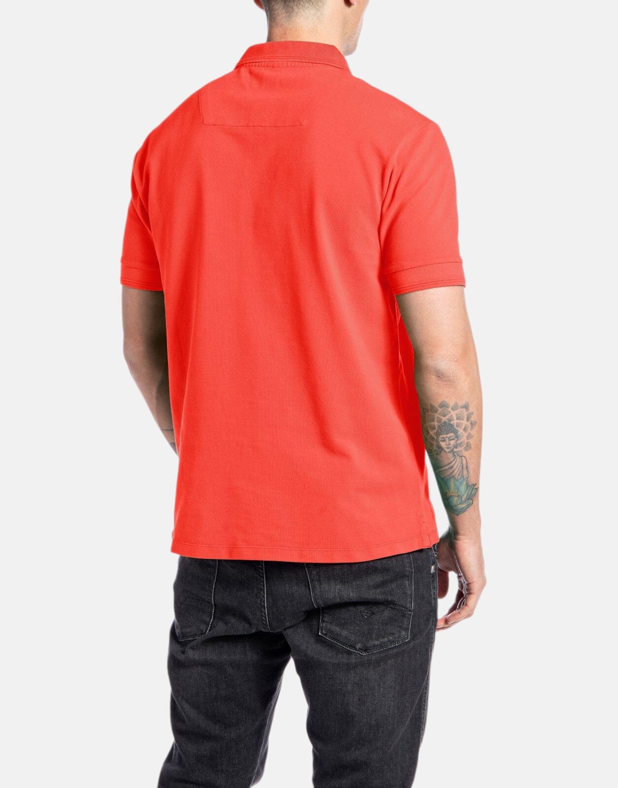 Replay Triangle Logo Red Polo Shirt - Subwear