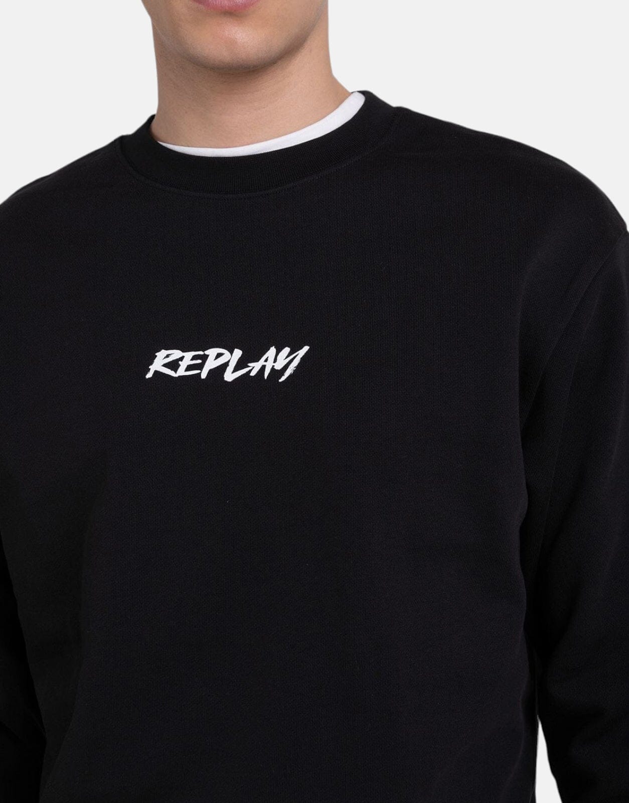 Replay Logo Black Sweater - Subwear