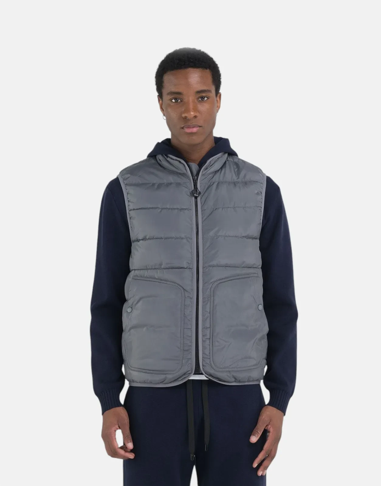 Replay Sleeveless Puffer Jacket Grey - Subwear