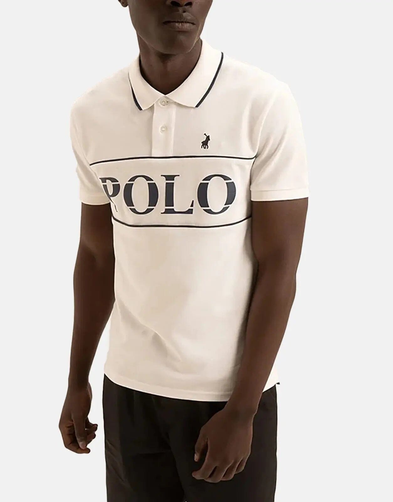 Polo Jacquard Logo White Polo Shirt - Subwear