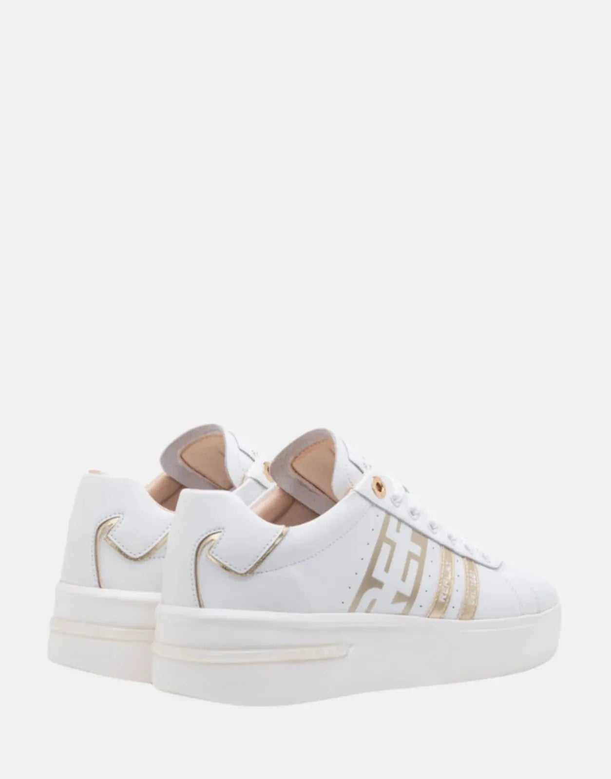 Replay University Gold Stripes White Sneakers - Subwear