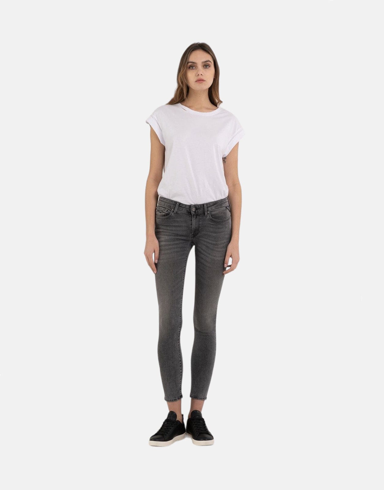 Replay Hyperflex New Luz Skinny Fit Grey Jeans - Subwear