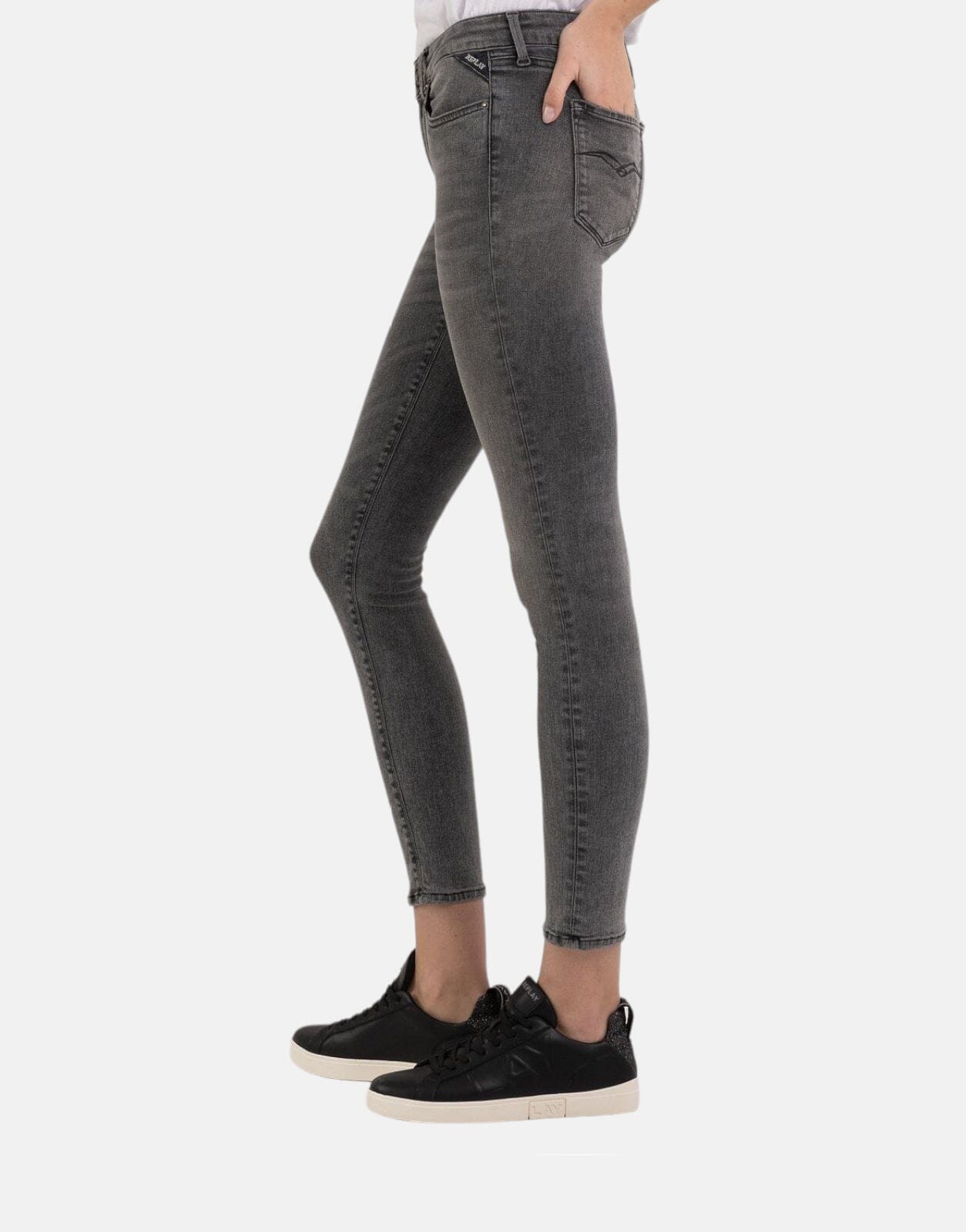 Replay Hyperflex New Luz Skinny Fit Grey Jeans - Subwear