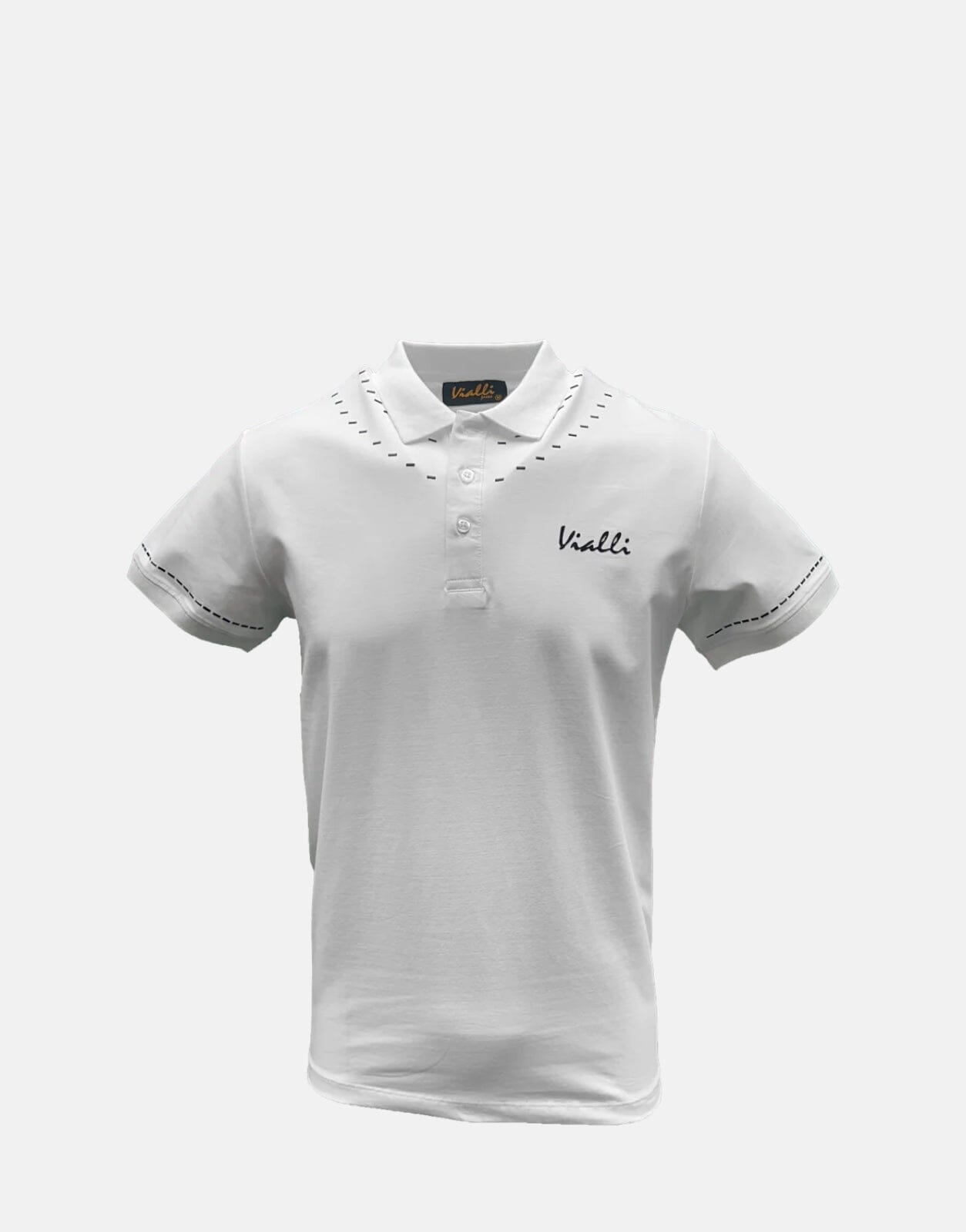 Vialli Flames White Polo Shirt | Subwear