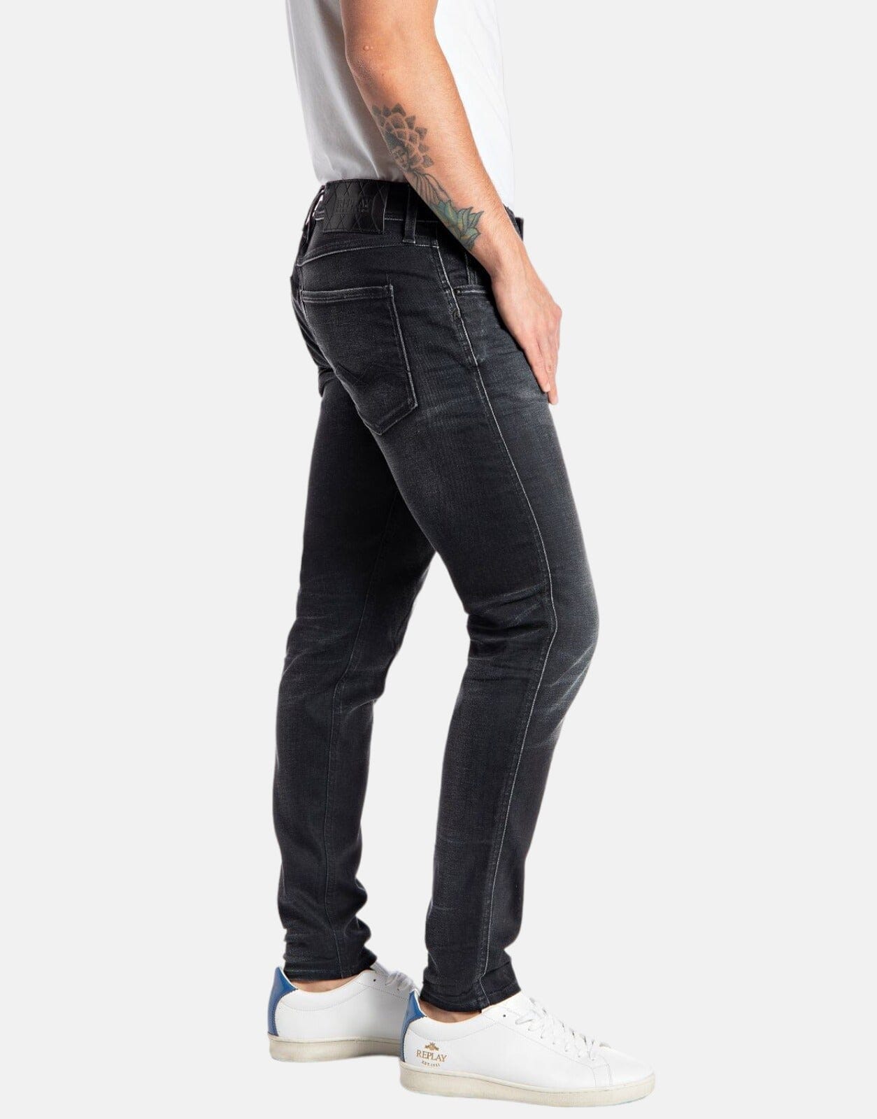 Slim fit wax coated denim Bronny Jeans - REPLAY Online Store